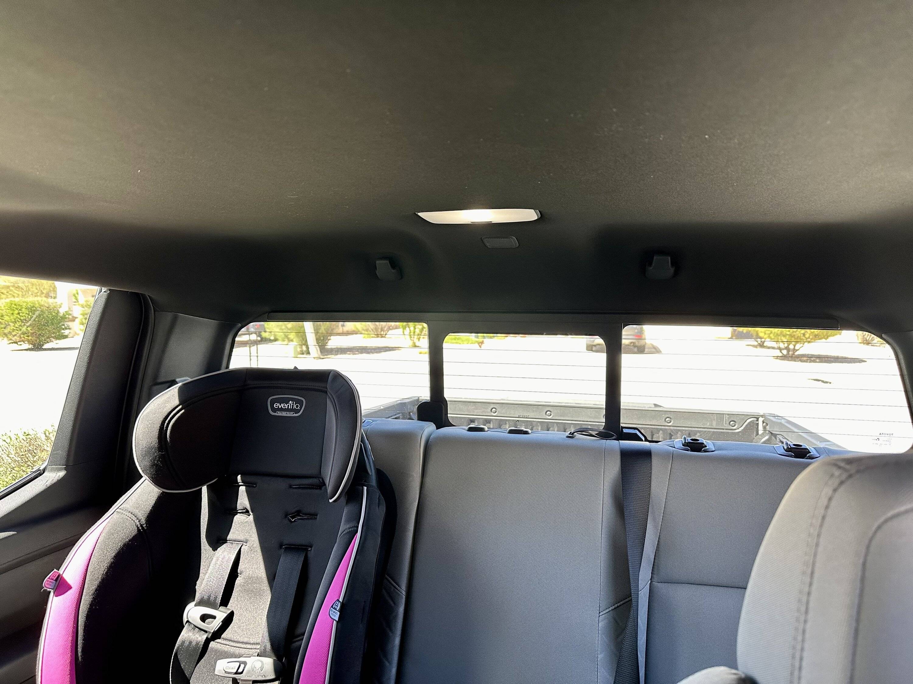 2024 Tacoma Anyone remove rear seat headrests for better view out rear window? IMG_4609
