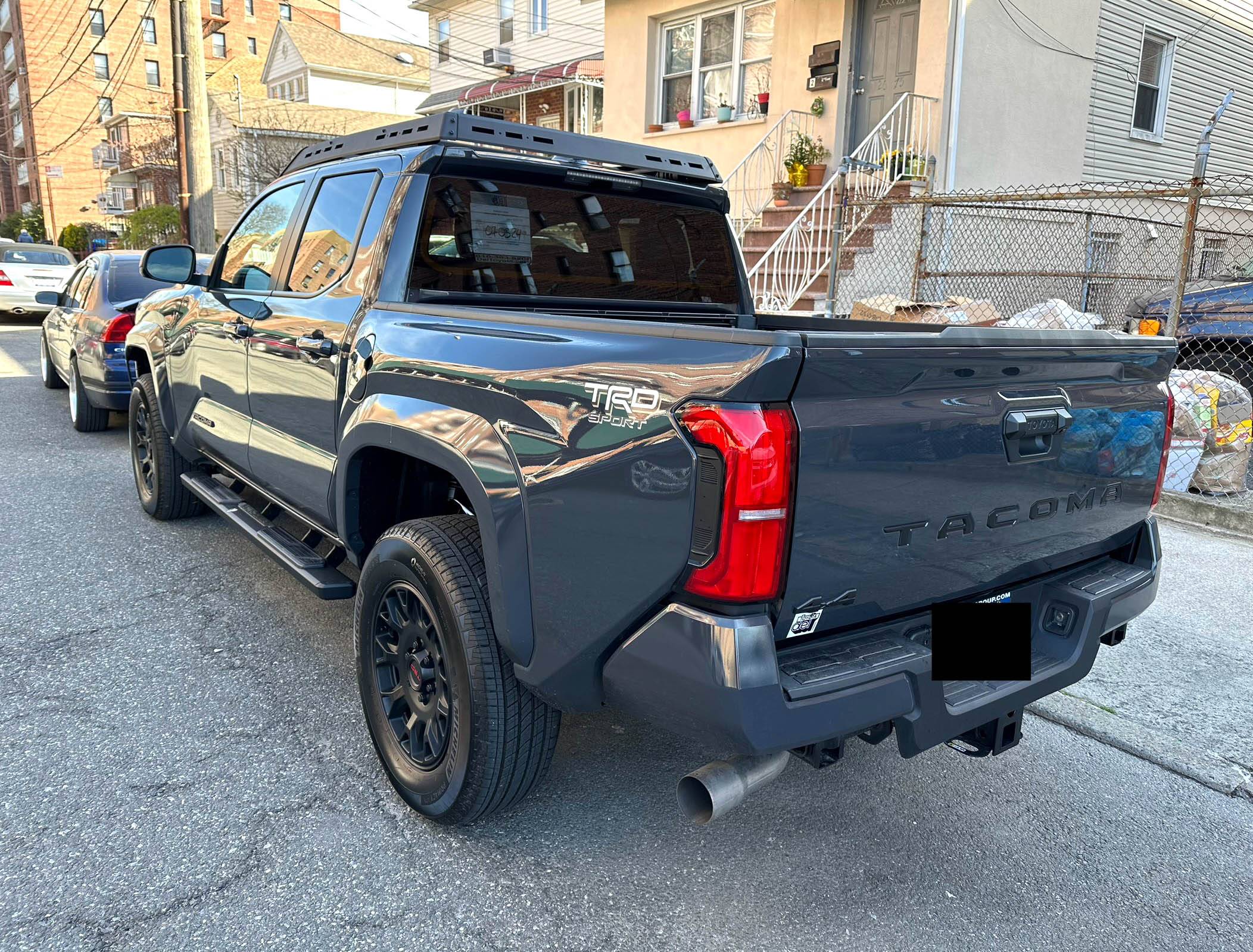 2024 Tacoma 2024 TRD Sport with 18" TRD Wheels, Black Tailgate Insert, Toyota Roof Rack, Tube Steps IMG_1270