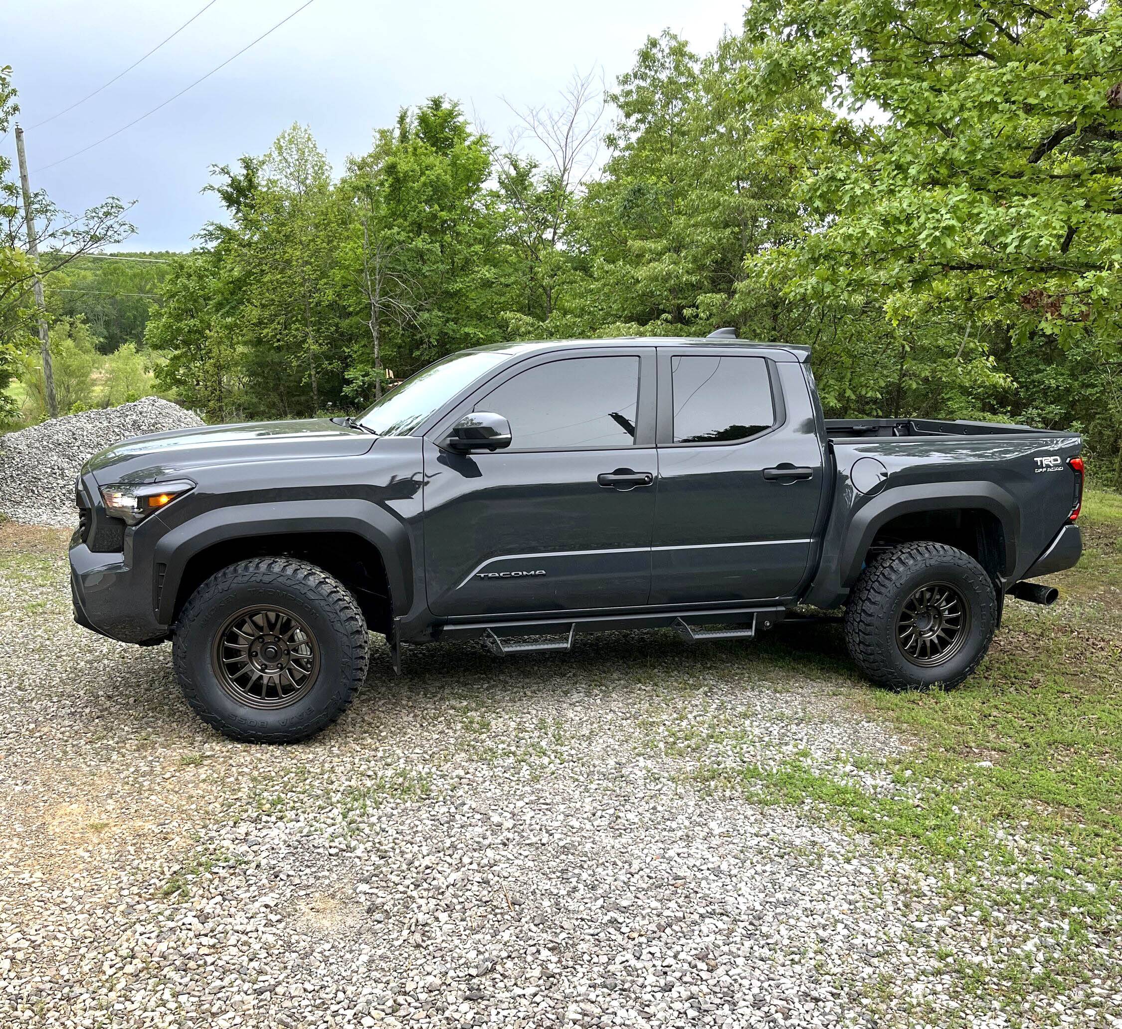 2024 Tacoma Mickey T Baja Boss AT 285/70/17 SL tires on RRW Monoforged 17x8 +12 wheels -- 4th Gen Tacoma TRD ORP IMG_1301