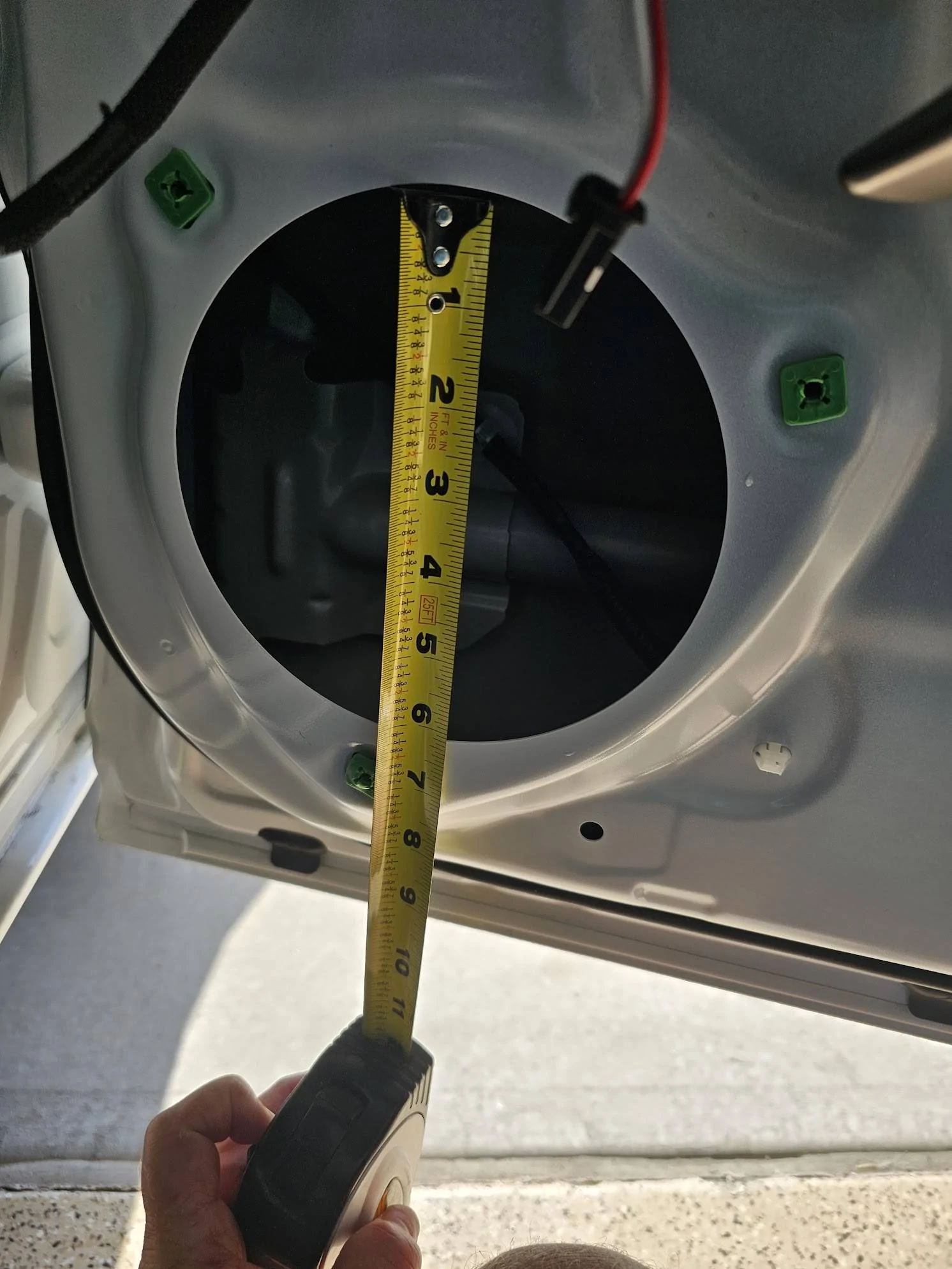 2024 Tacoma Dimensions of factory JBL 8" Subwoofer? [updated with measurements of 6" speakers and 10" subwoofer] 20240421_094153