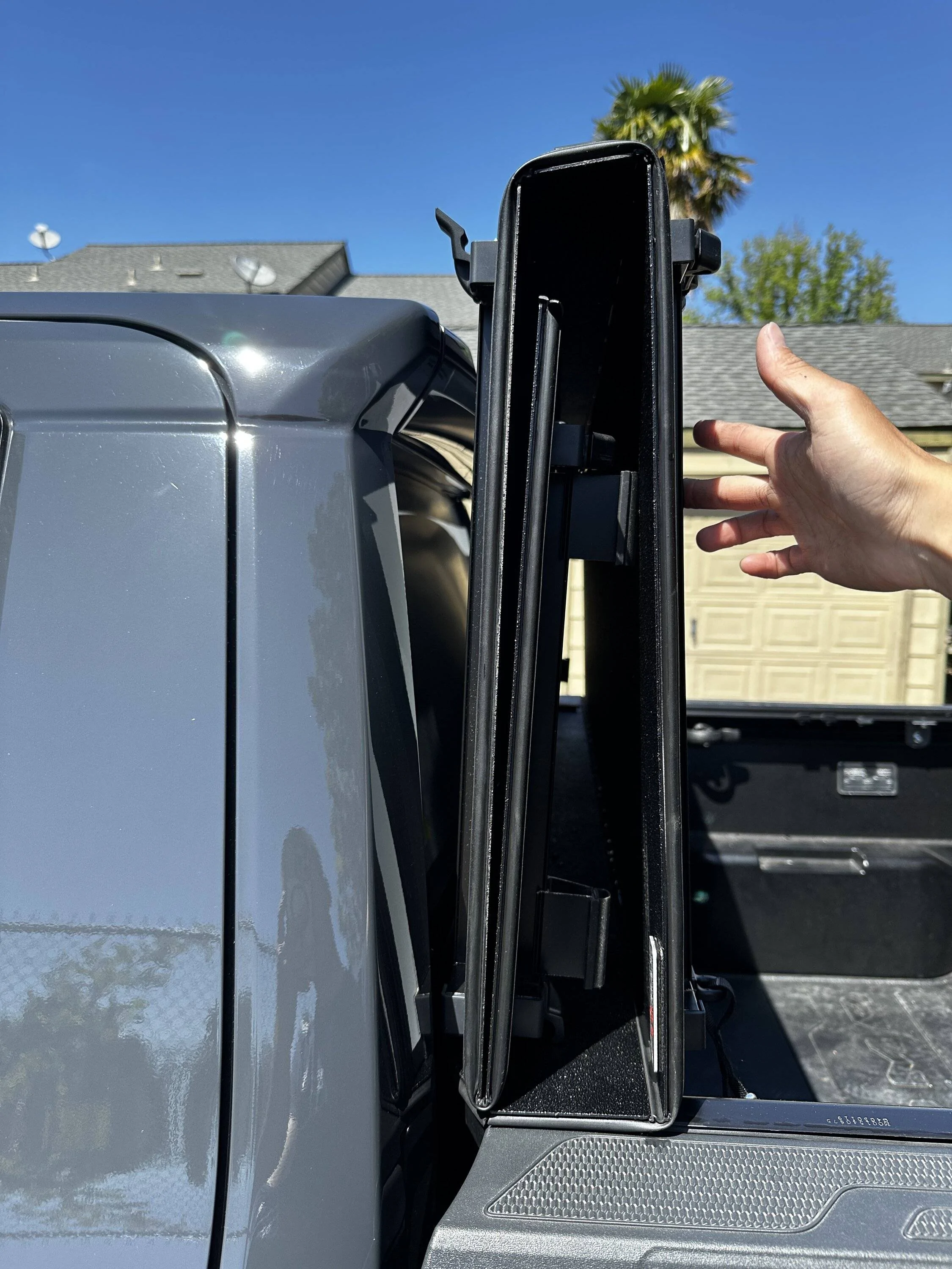2024 Tacoma LoMax Stance hard tri fold tonneau cover installed IMG_2932