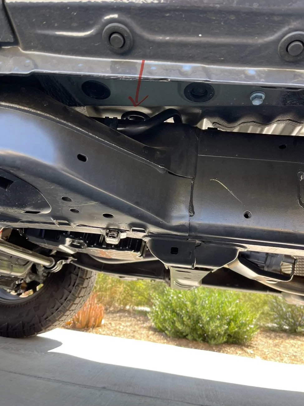 2024 Tacoma Installed ARB air compressor in 2024 Tacoma OR -- on subframe by spare tire IMG_5199