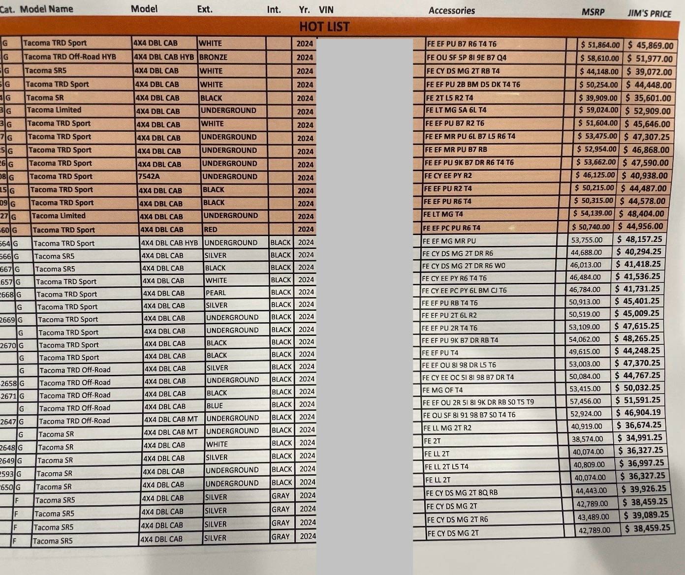2024 Tacoma 2-3k under invoice! 2024 Tacomas! 💵 Purchase & Leasing IMG_2871