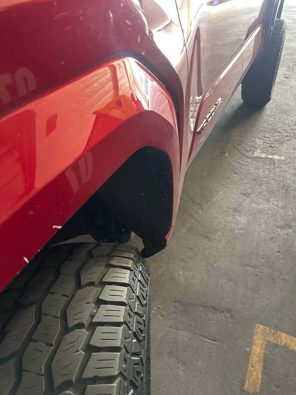 2024 Tacoma *UPDATE* - 285/17/R18 BF Goodrich KO3 tires on stock Trailhunter - before & after photos imag