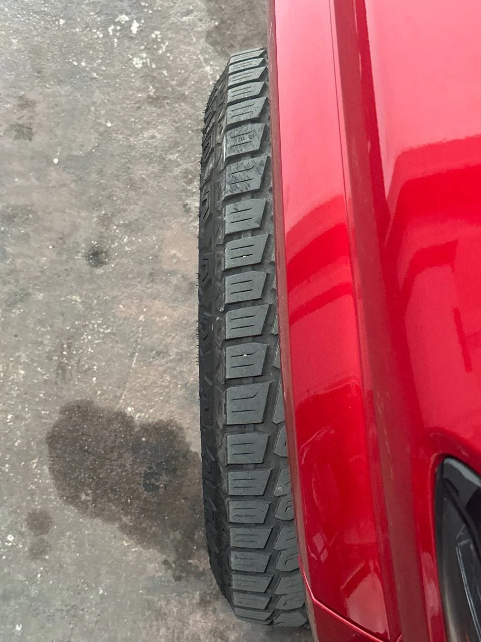 2024 Tacoma *UPDATE* - 285/17/R18 BF Goodrich KO3 tires on stock Trailhunter - before & after photos imag