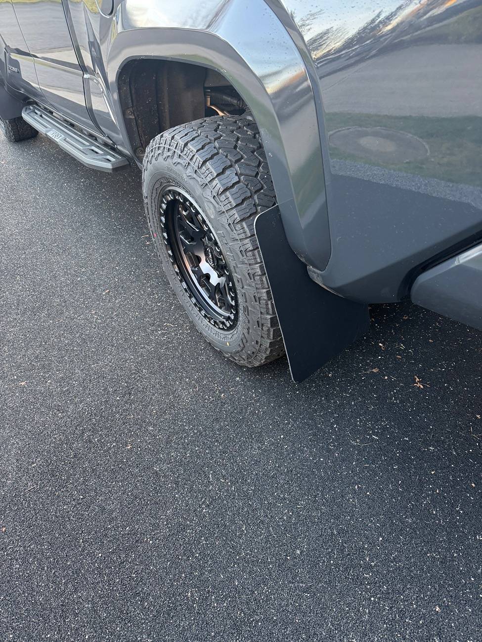2024 Tacoma Skinny Mudflaps = Rock Chips on Bed & Fender Flares IMG_4344