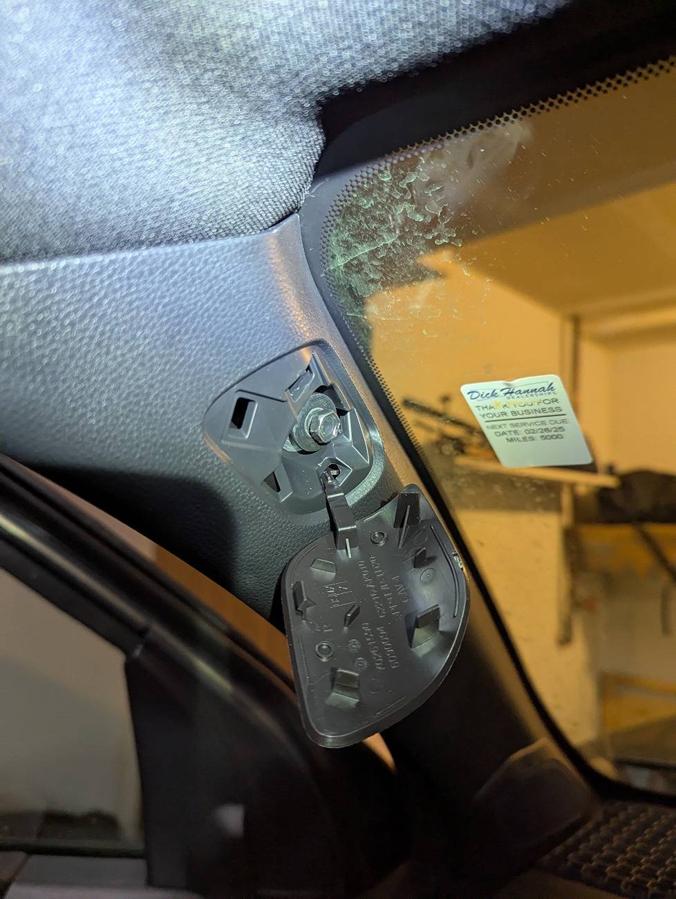 2024 Tacoma Wiring for rear facing dash cam PXL_20241226_131525936