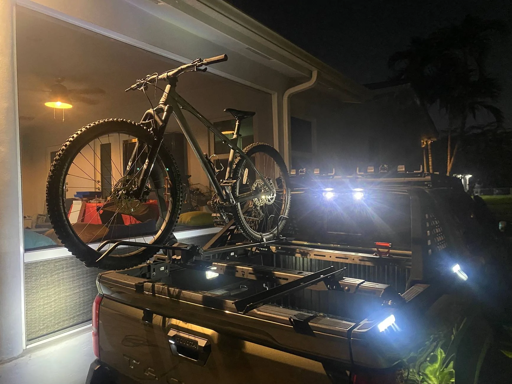 2024 Tacoma Real Truck universal cross bars on Trailhunter - kept the Chase bar IMG_4368