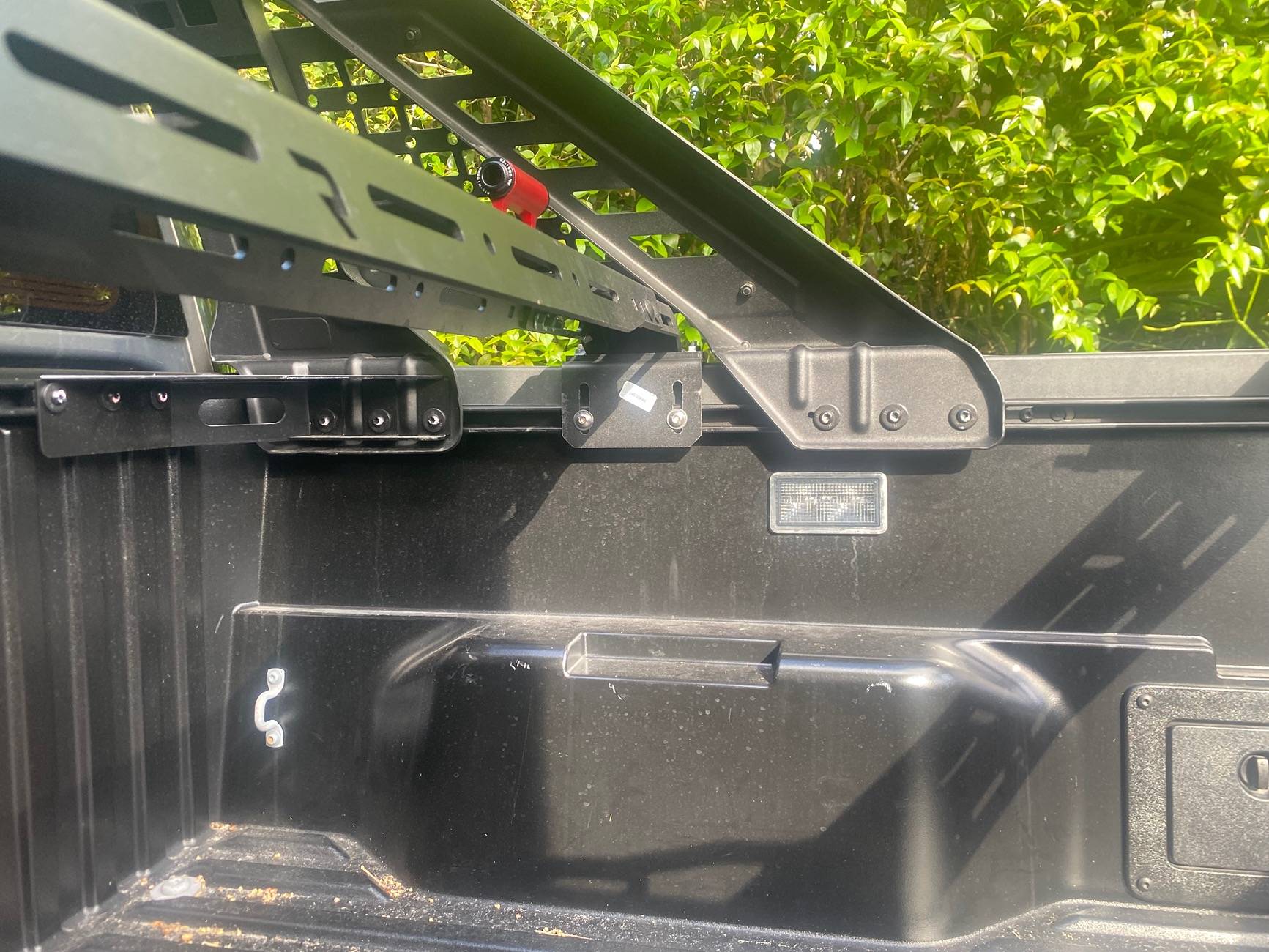 2024 Tacoma Real Truck universal cross bars on Trailhunter - kept the Chase bar IMG_4393