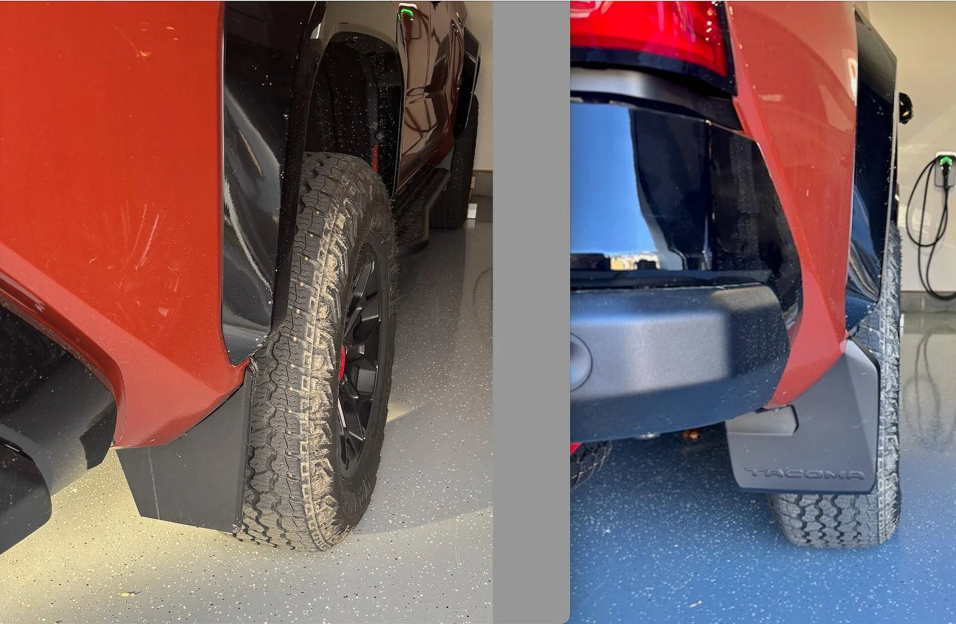 2024 Tacoma OEM mudflaps. Canada vs US. Rear Old:N