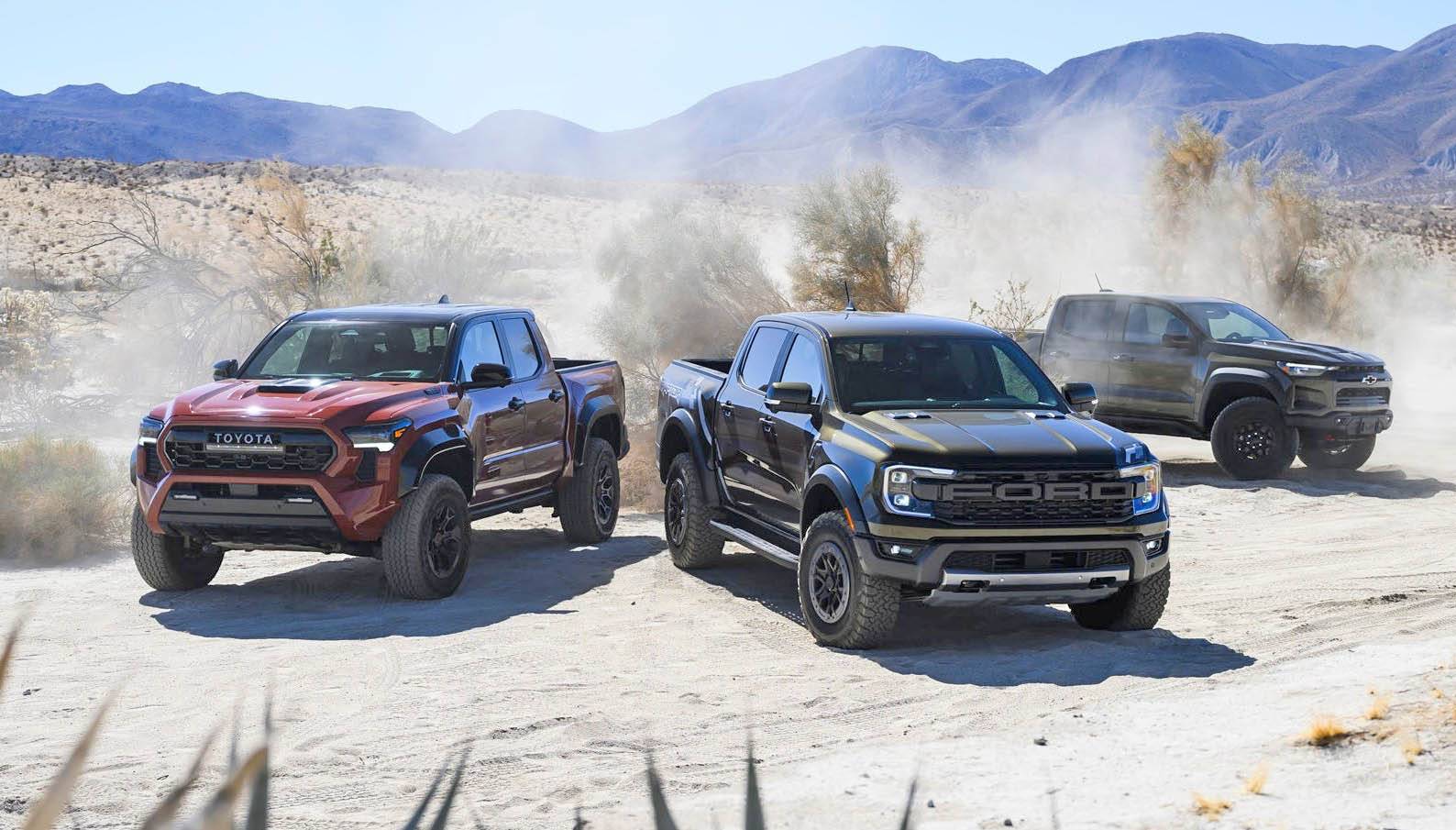 2024 Tacoma Sand Fight: 2025 Colorado ZR2 Bison vs. Ranger Raptor vs Tacoma TRD Pro in the Desert [Car and Driver Review] 2025-chevrolet-colorado-zr2-bison-toyota-tacoma-trd-pro-ford-ranger-raptor-compared-111-67c72d