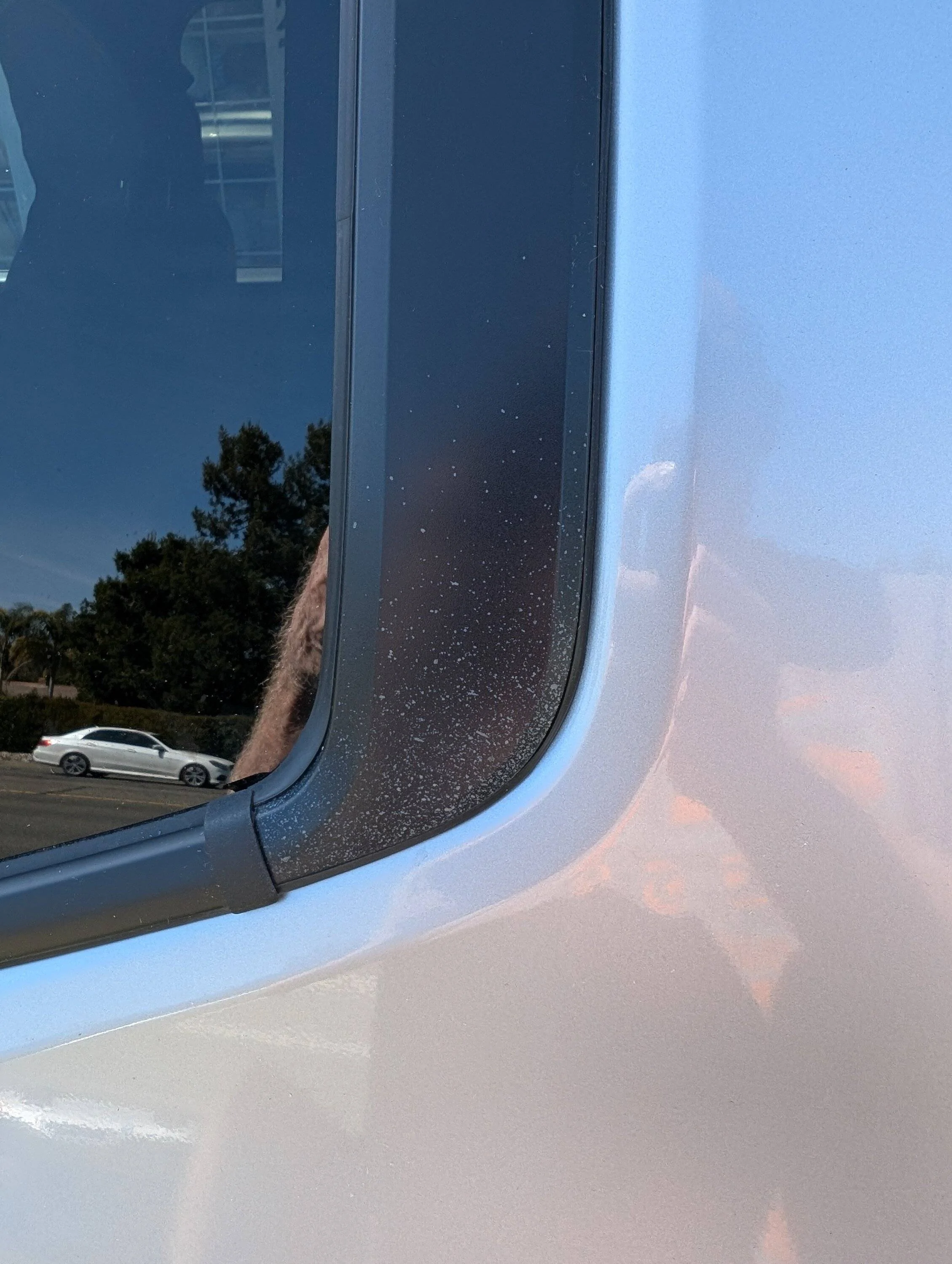 2024 Tacoma Unknown spotting appears on window trim Both sides in same exact area ! PXL_20250320_190752849