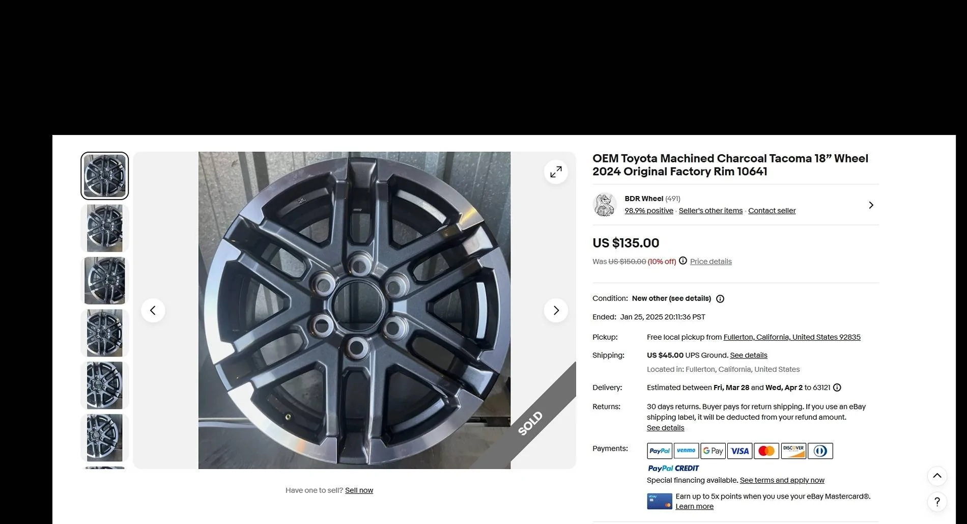 2024 Tacoma Need Help 18” Rim Spare Tire Wheel