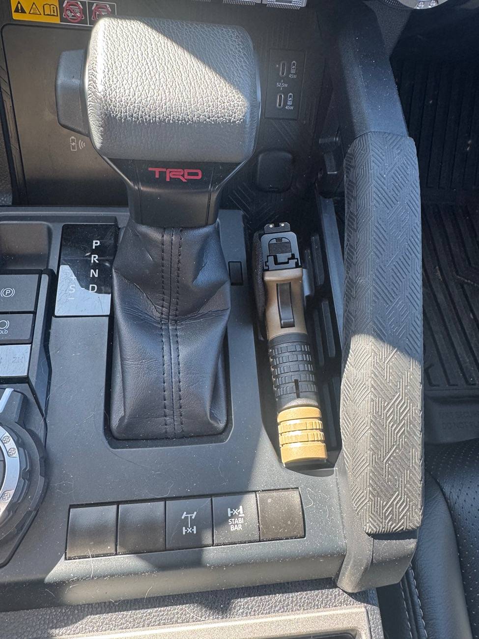 2024 Tacoma Center console or ? Gun Safe IMG_6131
