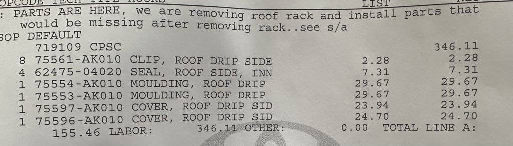 2024 Tacoma OEM parts after removing OEM roof rack? IMG_2903