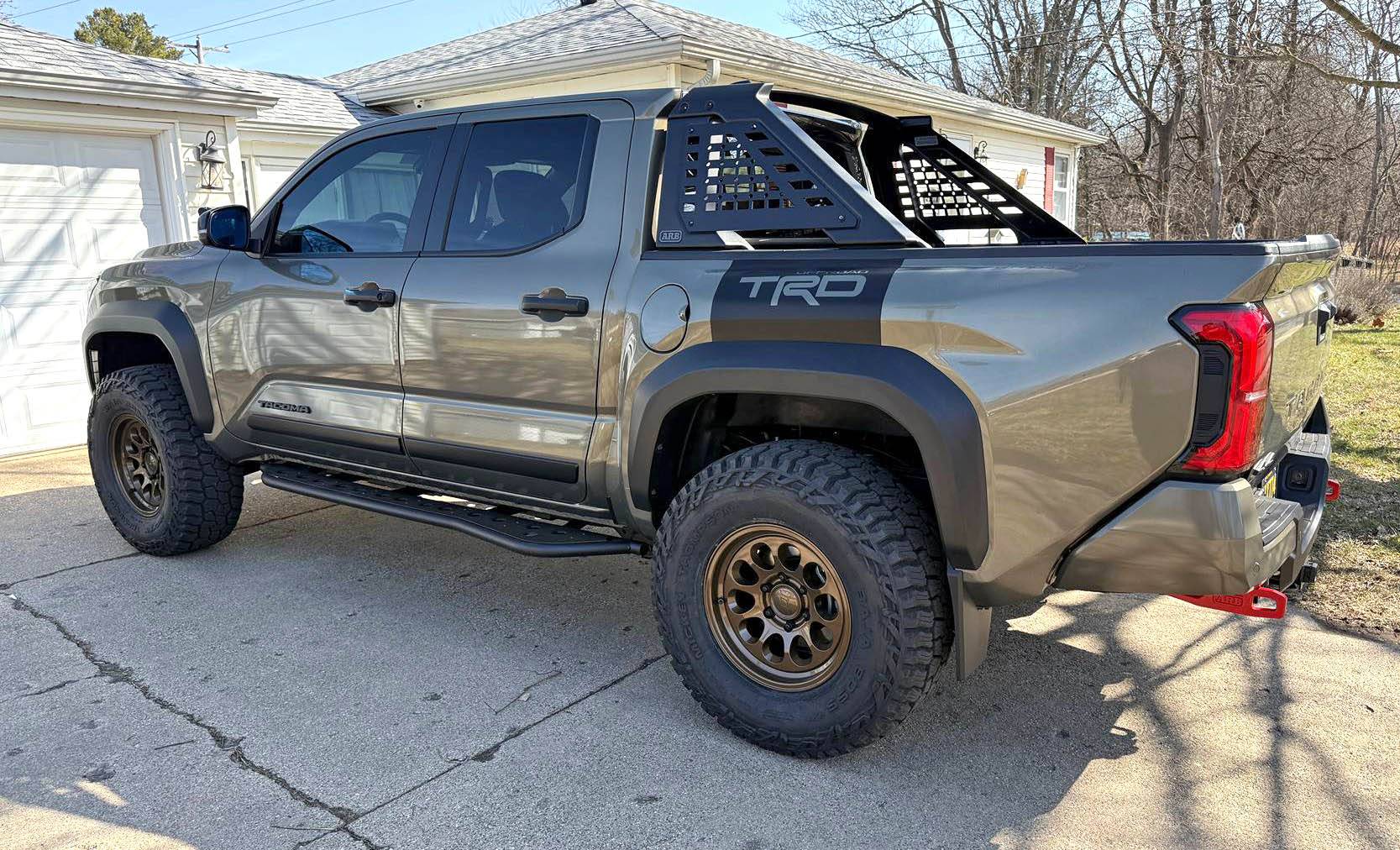 2024 Tacoma Bronze Oxide TRD OR 3" Lift, 35" Baja Boss ATs, SCS Blaze 10s +20 Offset 2025-03-14 15.49.29