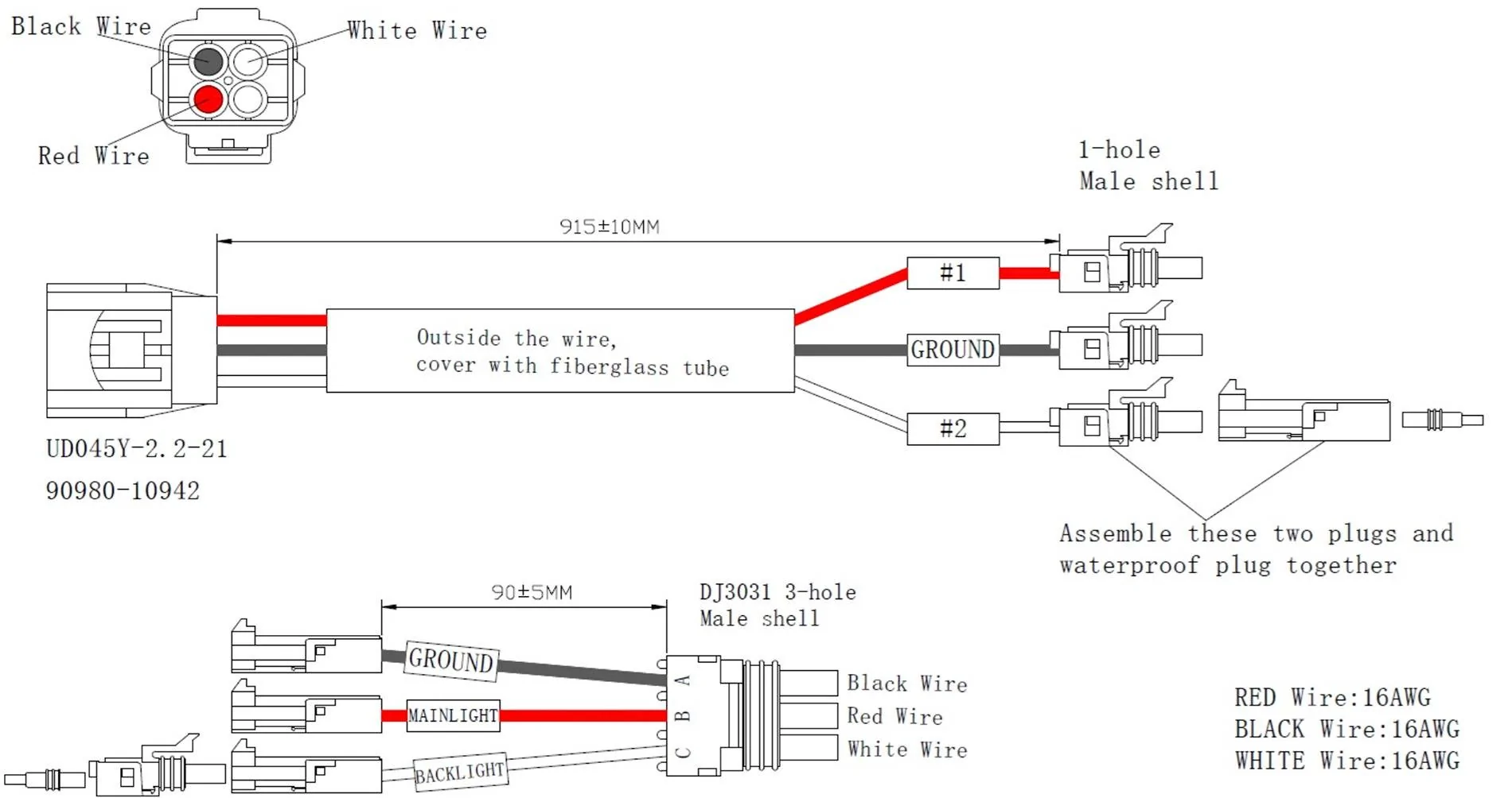 2024 Tacoma SPV Headlight/Parking Adapter for the 24+ Tacoma (Powers Backlights, Grille Markers, etc) & Our Tail Light Adapters & Other Light Options Tacoma 4 Pin
