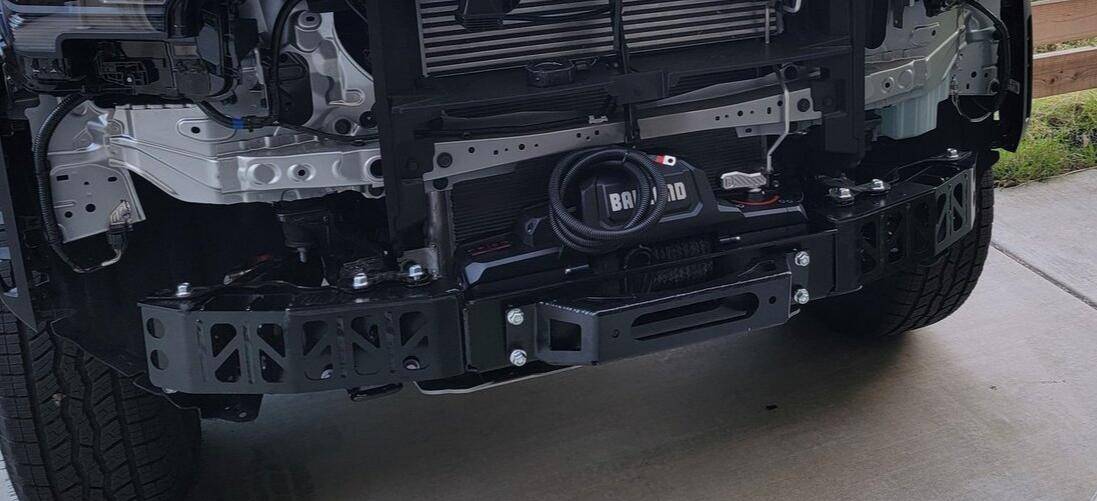 2024 Tacoma Rough Country Winch Mount + Badlands 12k (HF) install on a 4th Gen 2024 Tacoma Hybrid TRD Off-Road. Minimal trimming, huge PITA, but yessir! 1743360994034-r1