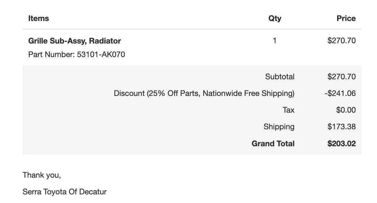 2024 Tacoma Heritage Grille -- OEM and Aftermarket Options Screenshot 2025-04-06 at 11.28.32 AM
