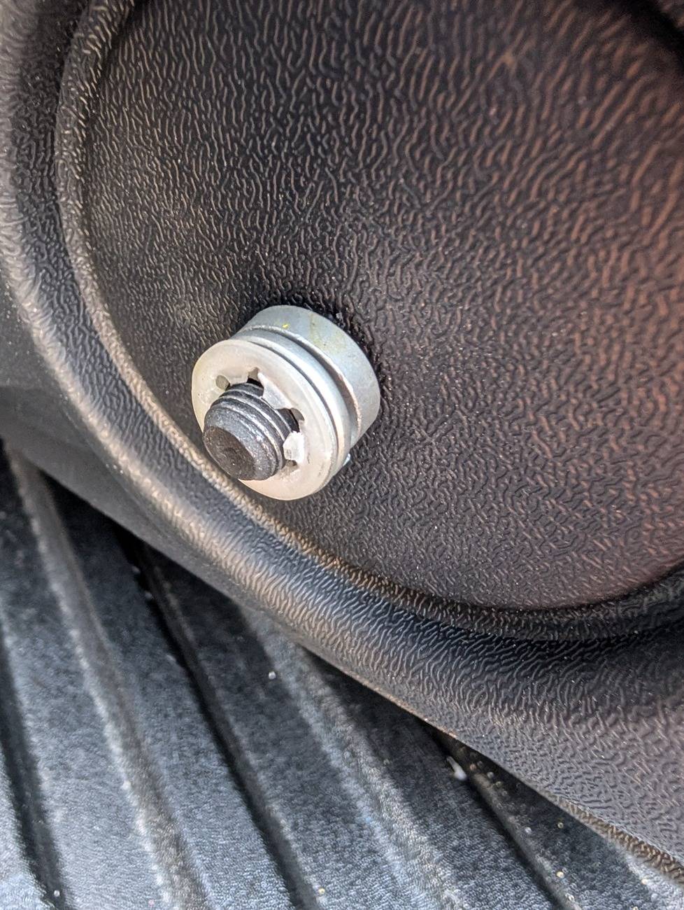 2024 Tacoma TripleAliners Bed Mat installed Reinstall the washer and spacers in the same order they came off