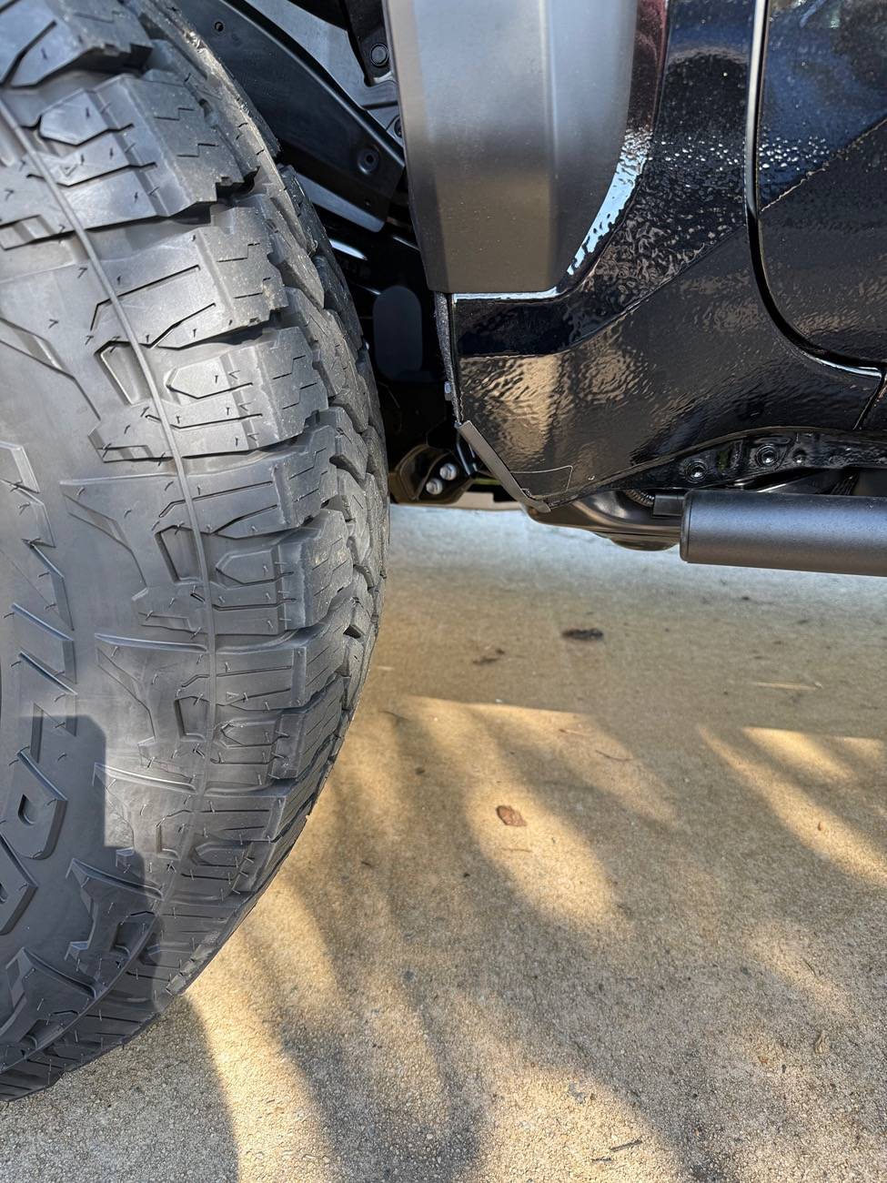 2024 Tacoma Trailhunter max tire size IMG_3446