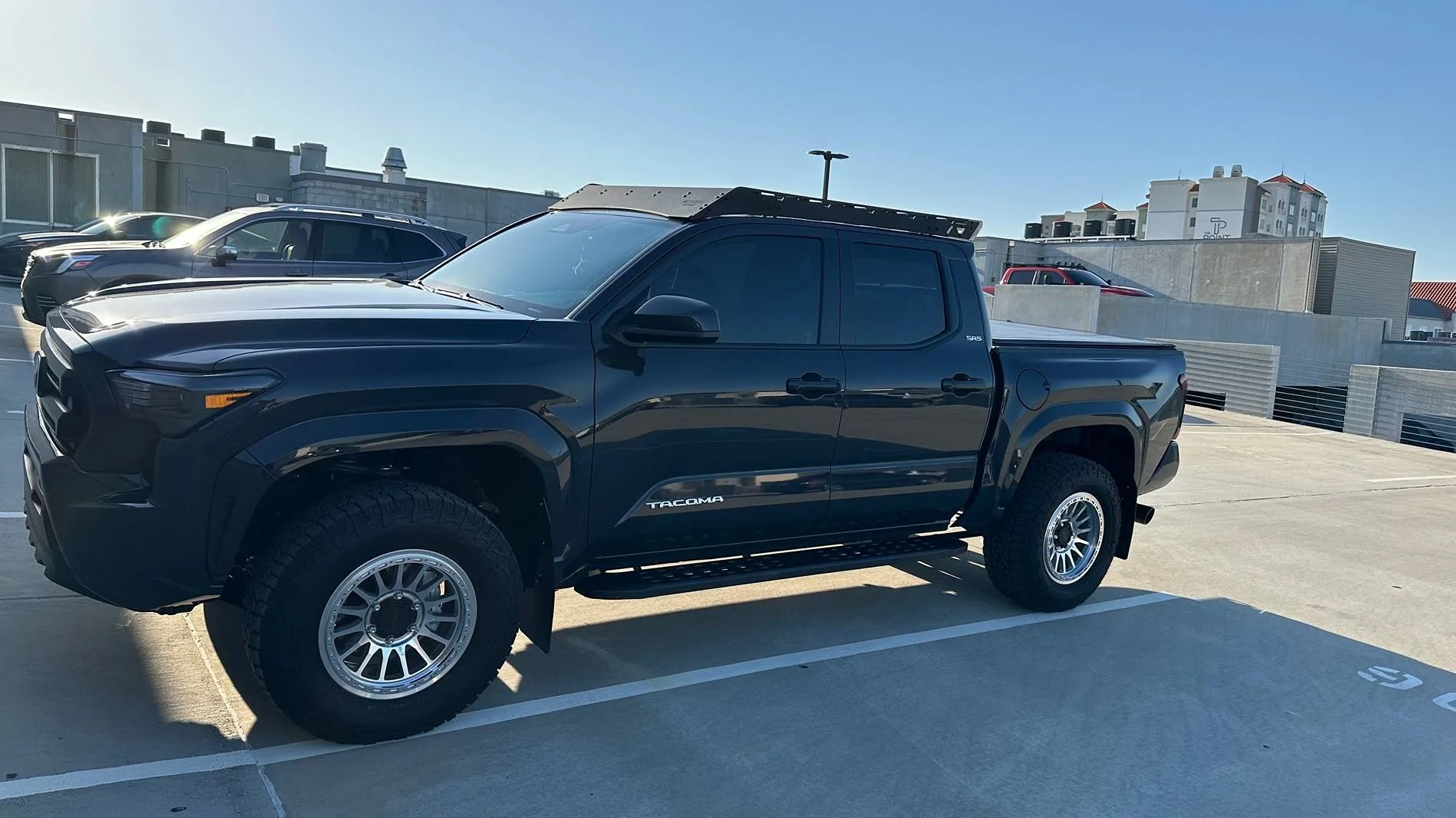 2024 Tacoma Skinny Mudflaps = Rock Chips on Bed & Fender Flares IMG_6022