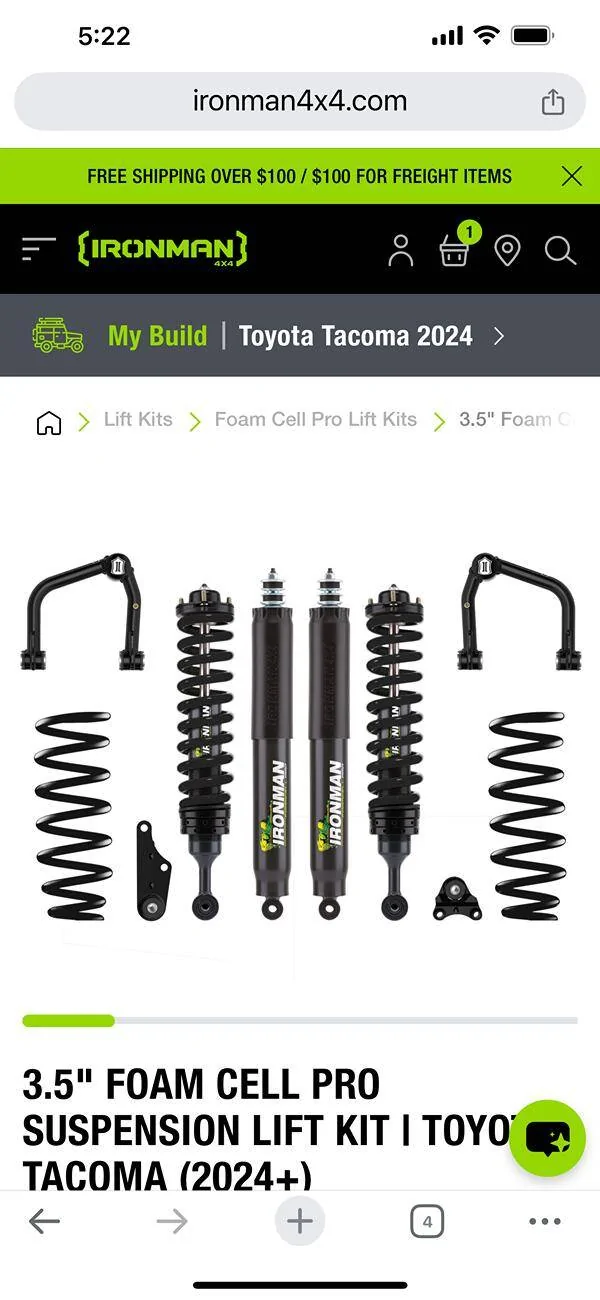 2024 Tacoma Ironman 4x4 Suspension kits IMG_6370