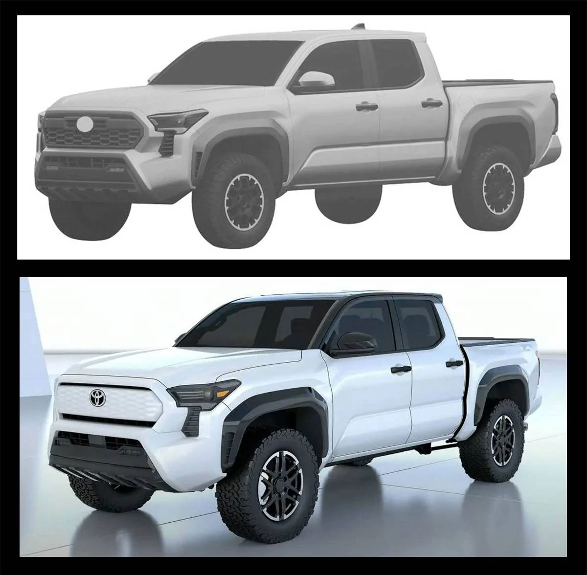2024 Tacoma 2024 Tacoma Design Images Revealed in Patent! πΈ π΅π»ββοΈ toyota tacoma ICE vs EV Concept
