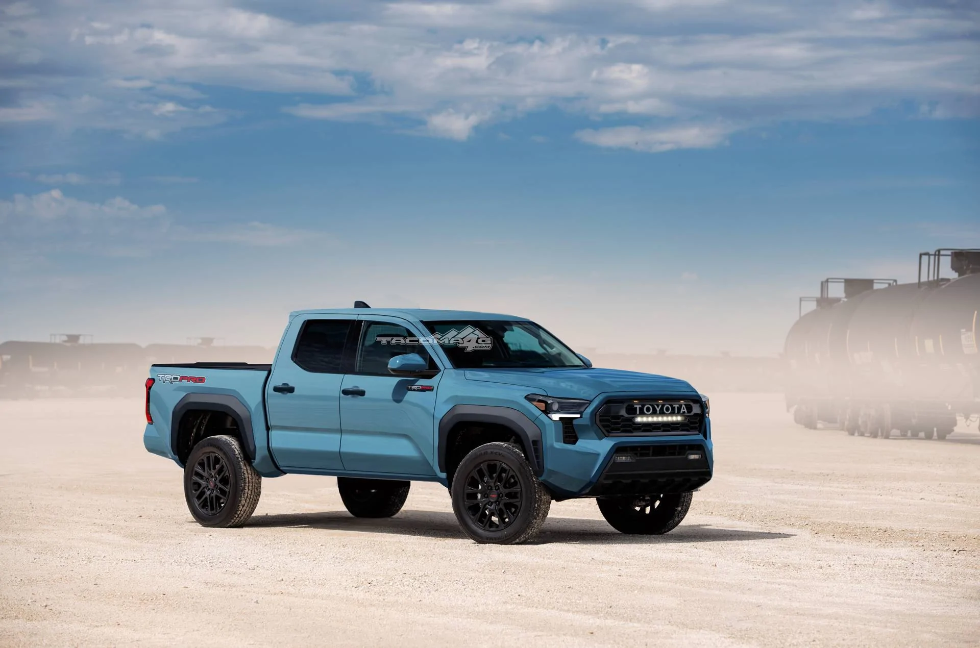 2024 Tacoma Our 2024 Toyota Tacoma TRD PRO Preview Renderings! Tacoma-2023-front-Blu