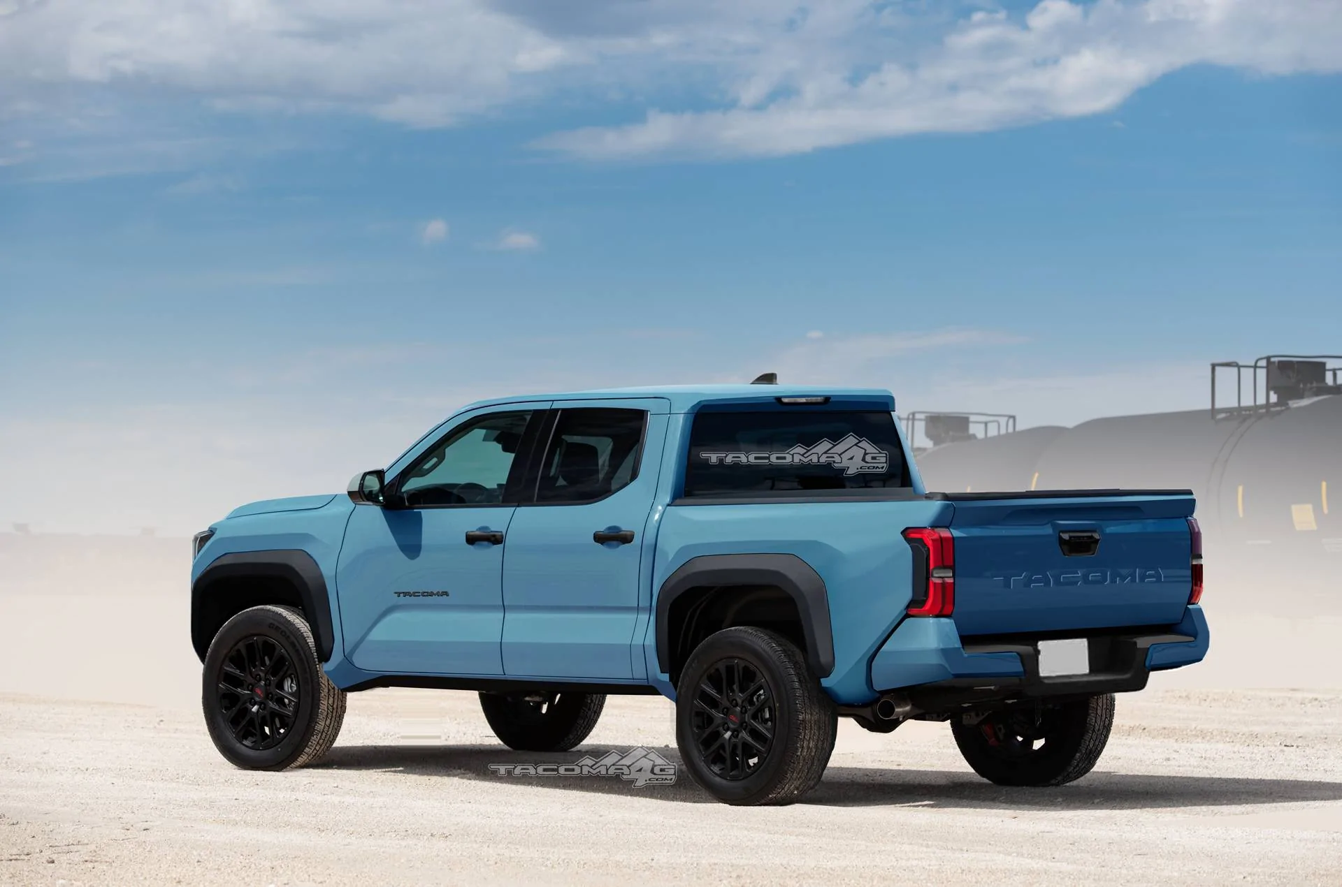 2024 Tacoma Our 2024 Toyota Tacoma TRD PRO Preview Renderings! Tacoma-2023-rear-blu
