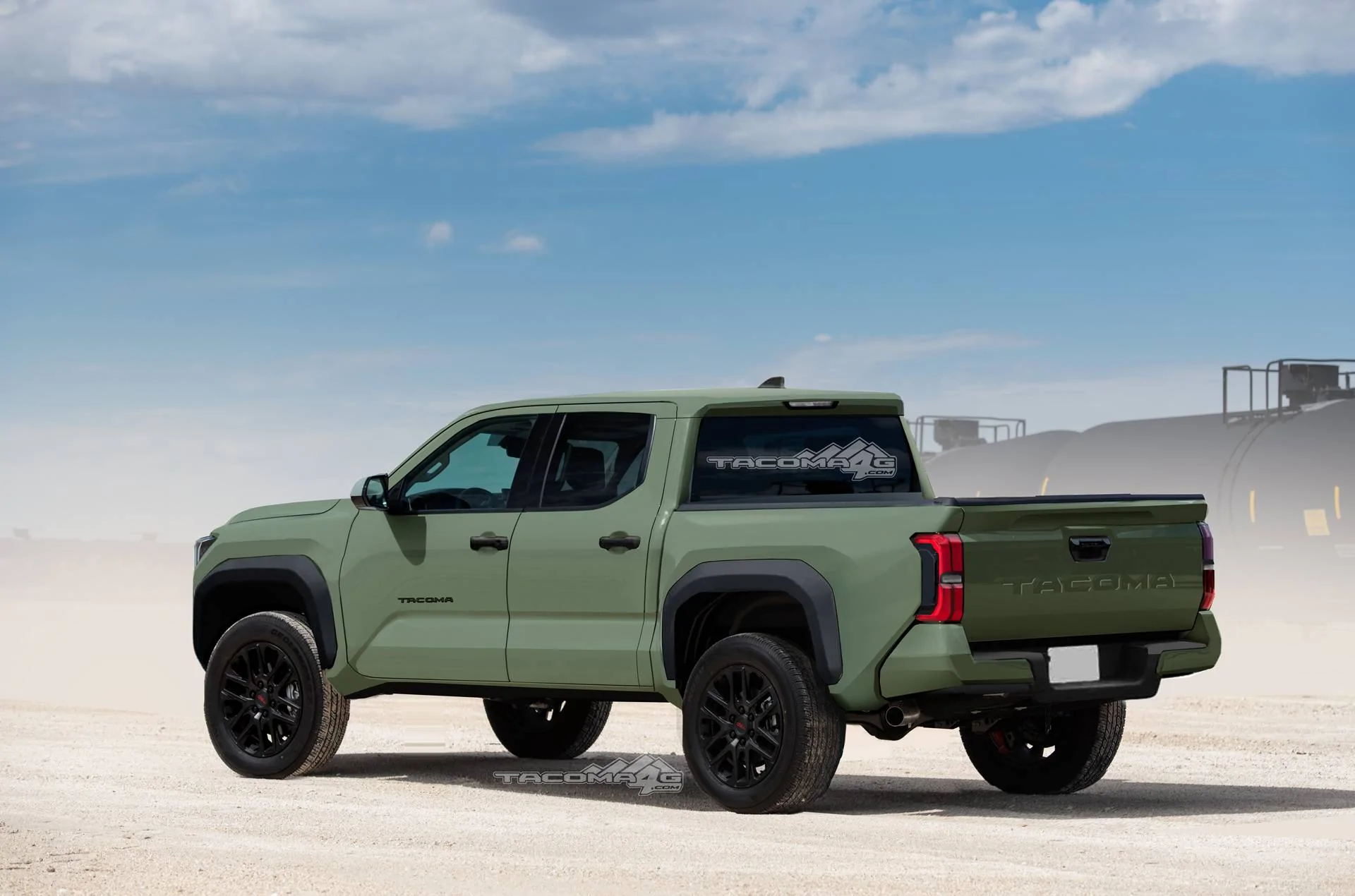 2024 Tacoma Our 2024 Toyota Tacoma TRD PRO Preview Renderings! Tacoma-2023-rear-Green1