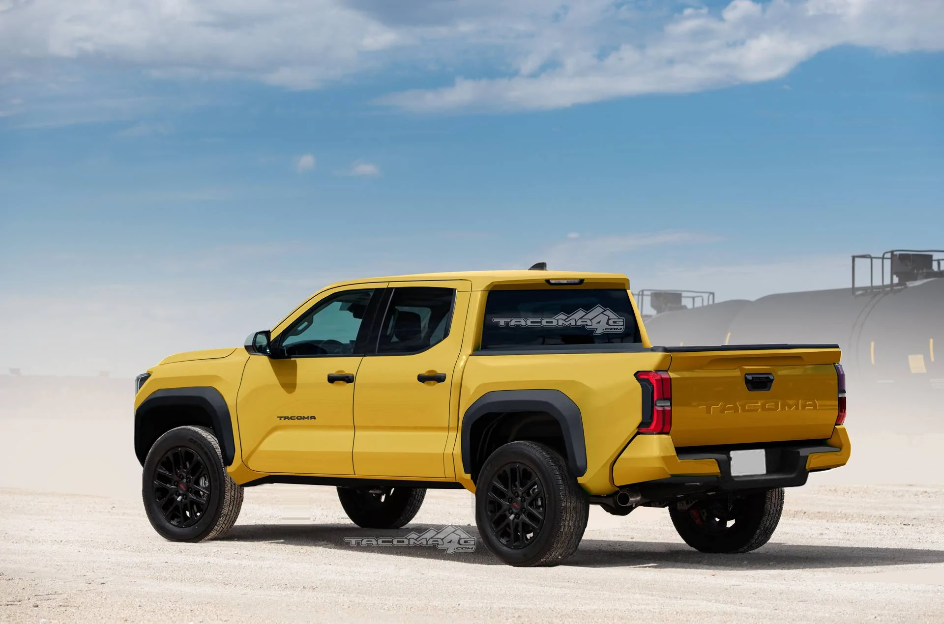 2024 Tacoma Our 2024 Toyota Tacoma TRD PRO Preview Renderings! Tacoma-2023-rear-Yello