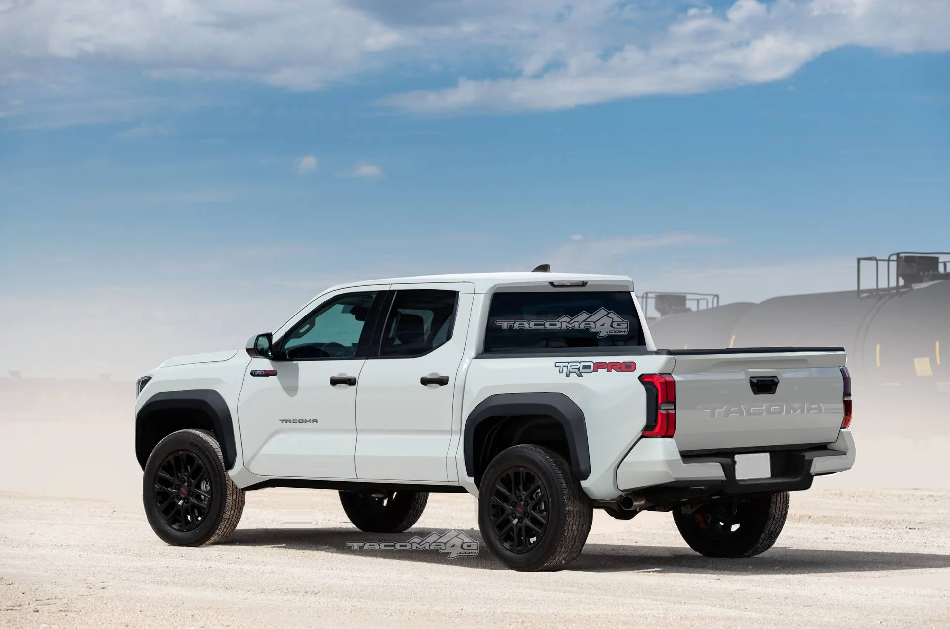 2024 Tacoma New teaser 04/18:  Rear disk brakes and FOX suspension on 2024 Tacoma Tacoma-2023-whit