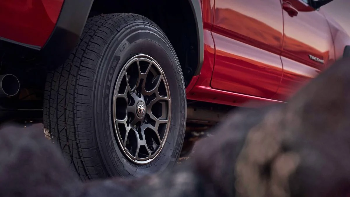 2024 Tacoma What tire and wheel sizes will we see on the new 2024 Toyota Tacoma? 2023 Toyota Tacoma SX Wheels