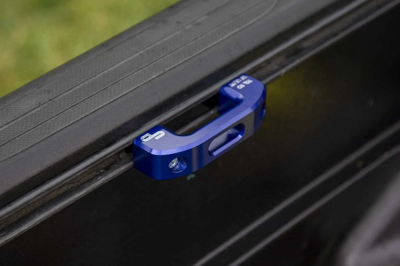 2024 Tacoma Bed Tie Down Upgrades - Already Available! charvonia-design-rail-tie-down-anchor-blue-jpg