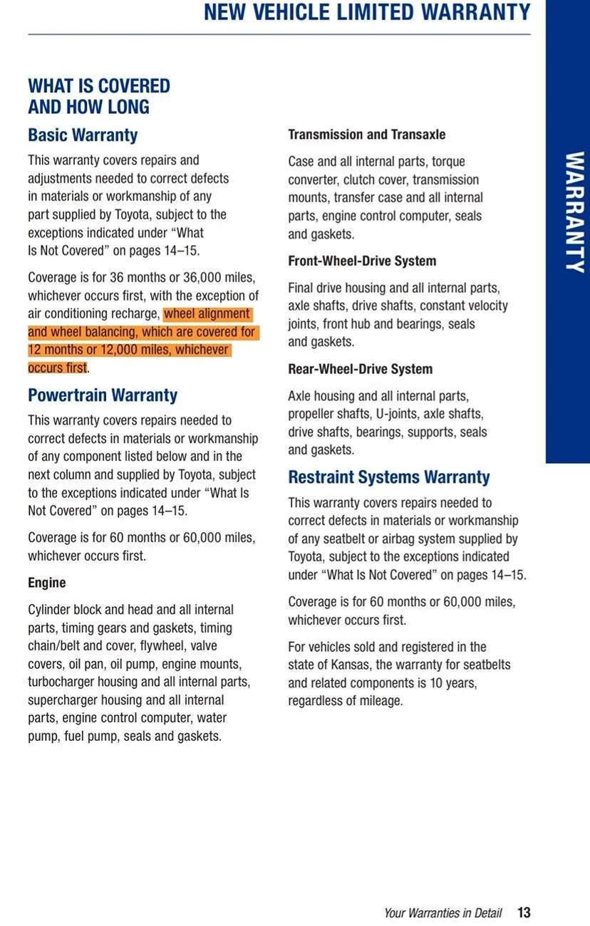 2024 Tacoma "Recommended" (but not covered) Wheel Alignment at 15K mile service? Screenshot_20250517_091516_Driv