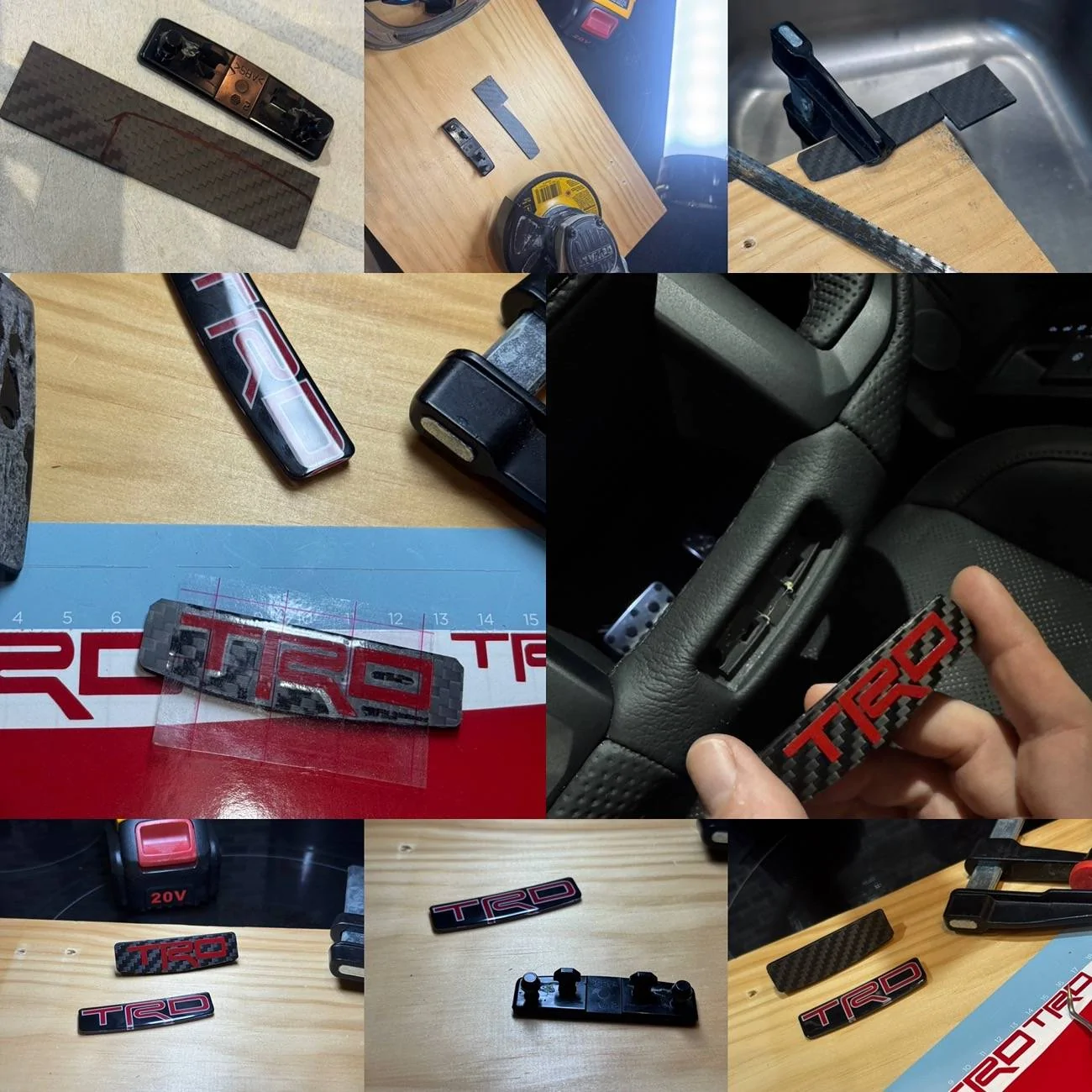 2024 Tacoma Steering wheel TRD decal replacement - carbon fibre DIY 30C89EAB-5307-4442-86EA-CC8029C8F376