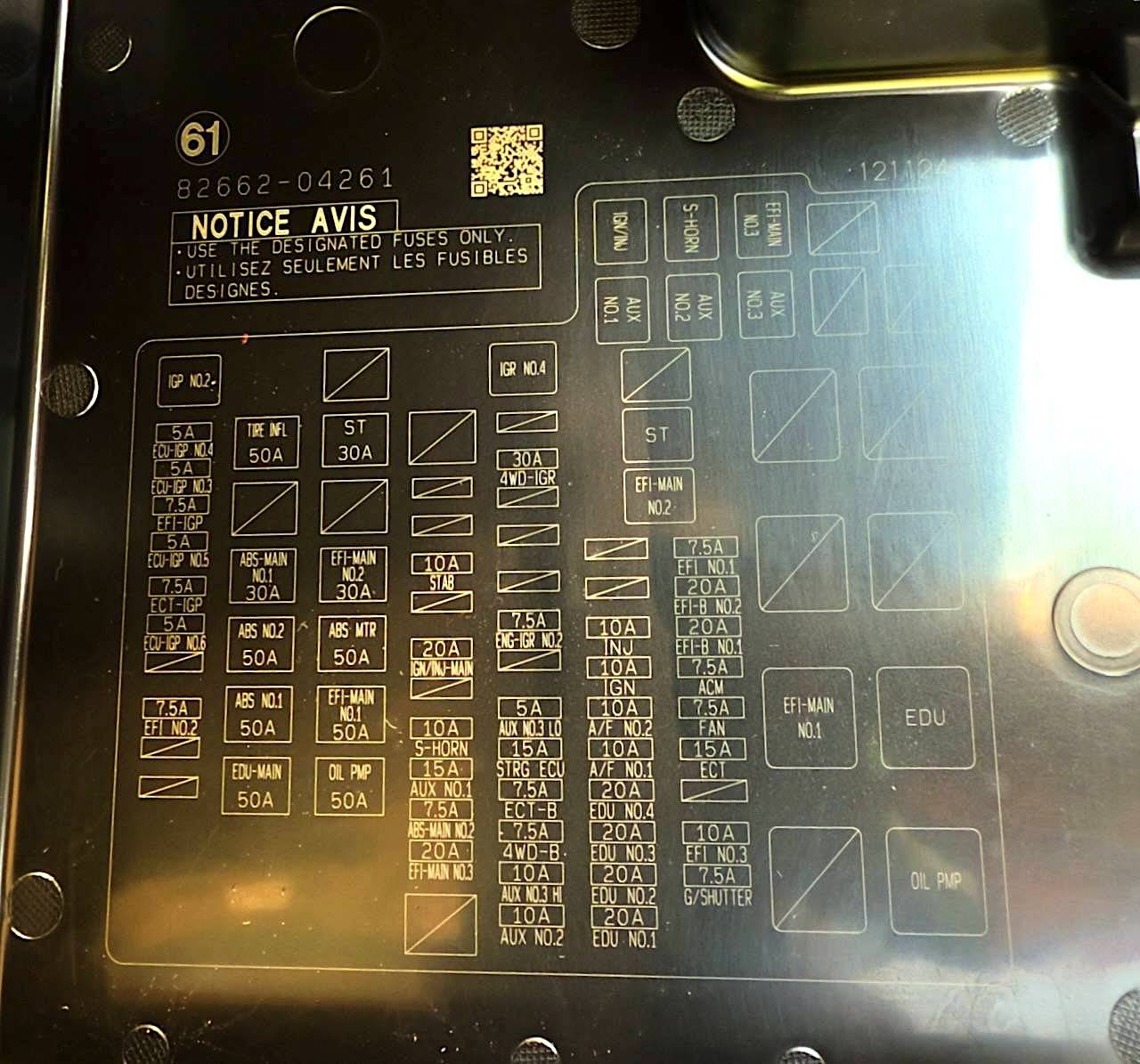 2024 Tacoma Fuse Panels (Photos) in 4th Gen Tacoma Limited Hybrid Drivers Side Engine Legend