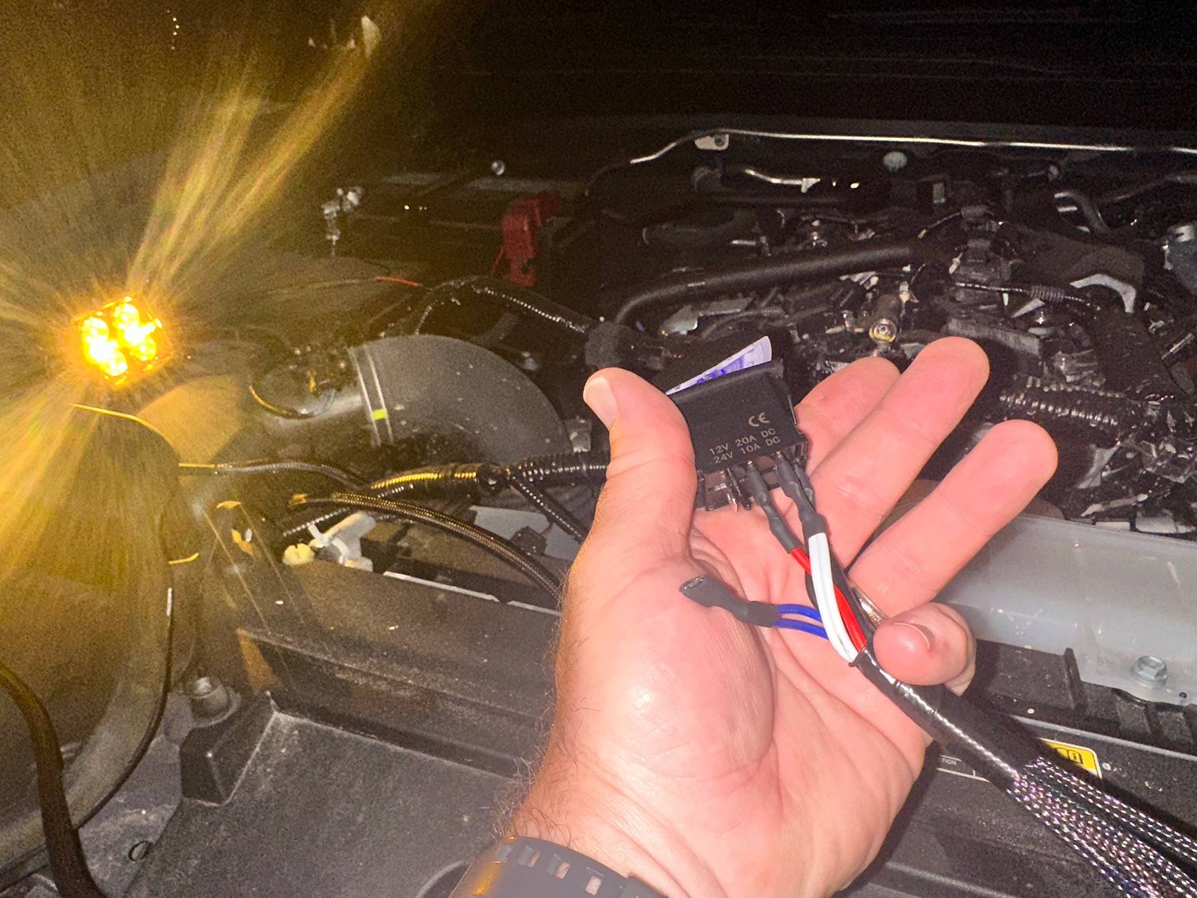 2024 Tacoma Help Installing Rough Country LED Light Kit using prewired Aux switches IMG_8294