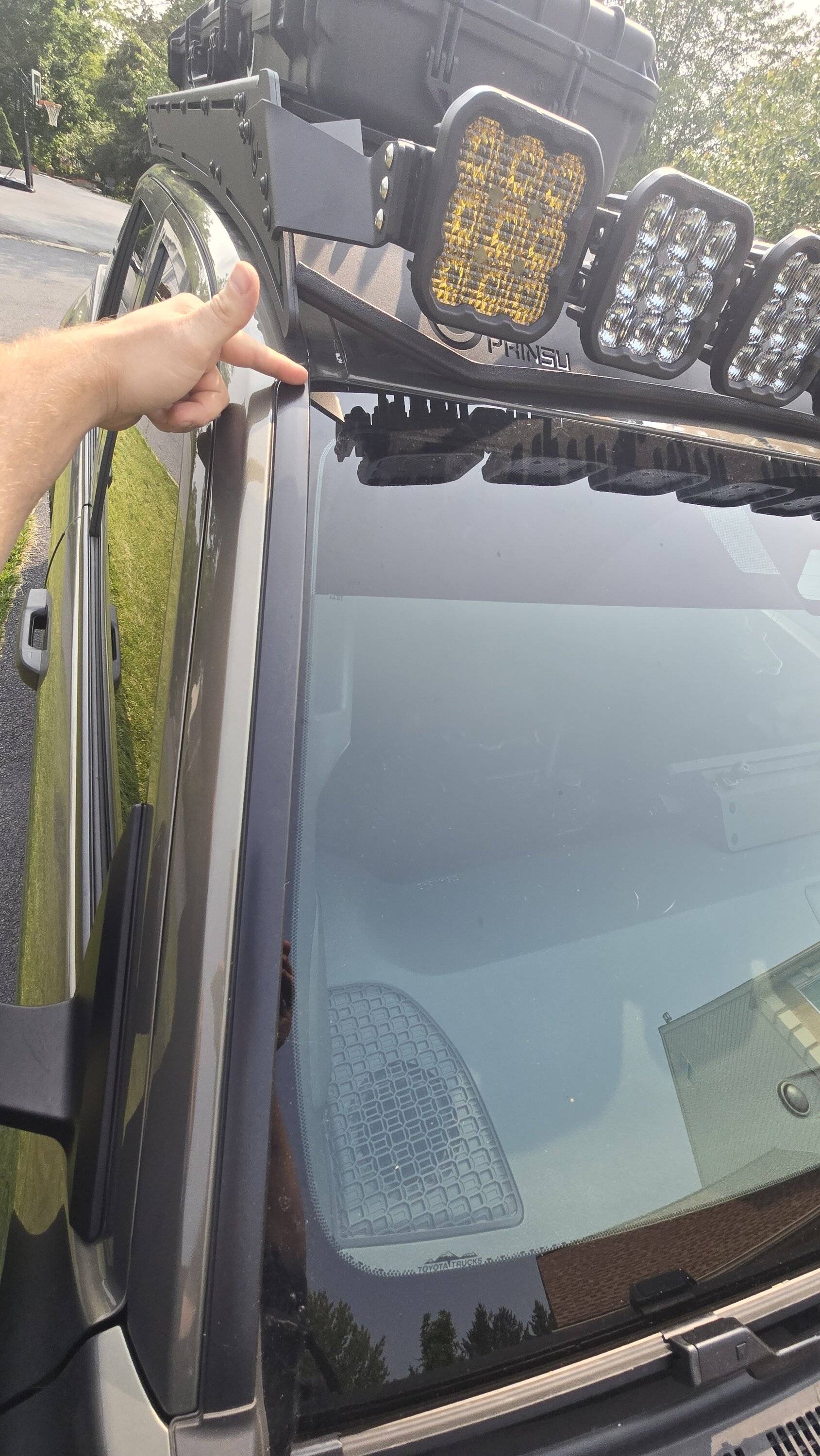2024 Tacoma Roof Rack Windshield trim wiring? 20250603_161911