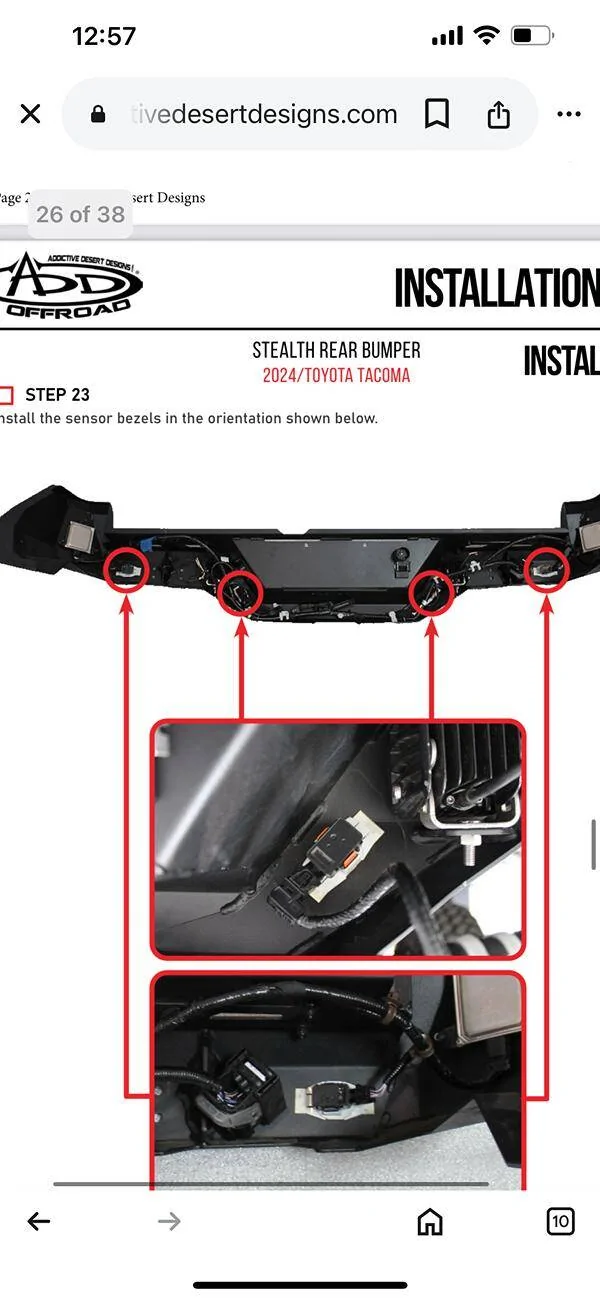 2024 Tacoma Need help with sensor issues on ADD rear bumper IMG_6972