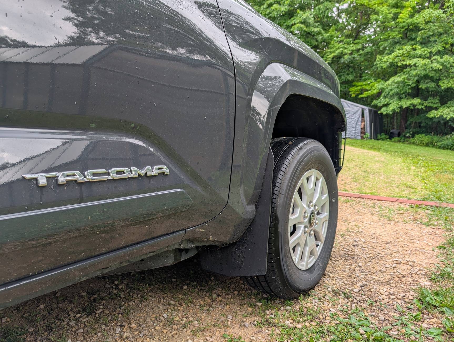 2024 Tacoma ARK Splash Guards: TriXPoly Mudflaps Installed PXL_20250623_225754881