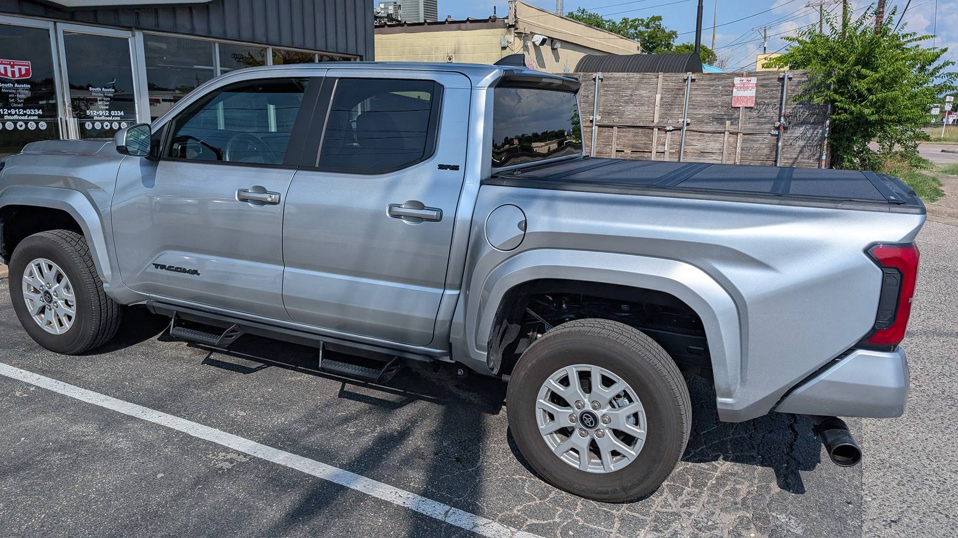 2024 Tacoma ARK Splash Guards: TriXPoly Mudflaps Installed Side with Cover