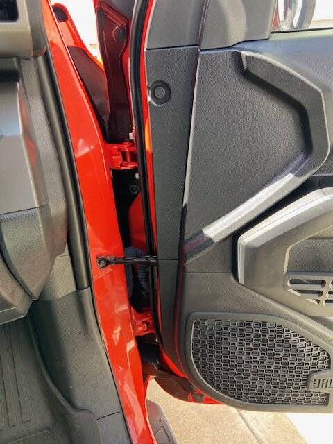 2024 Tacoma Installed OEM front door edge weather stripping IMG_1444