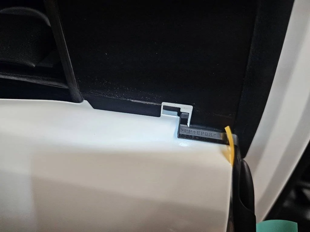 2024 Tacoma Installed OEM front door edge weather stripping 20250117_102752