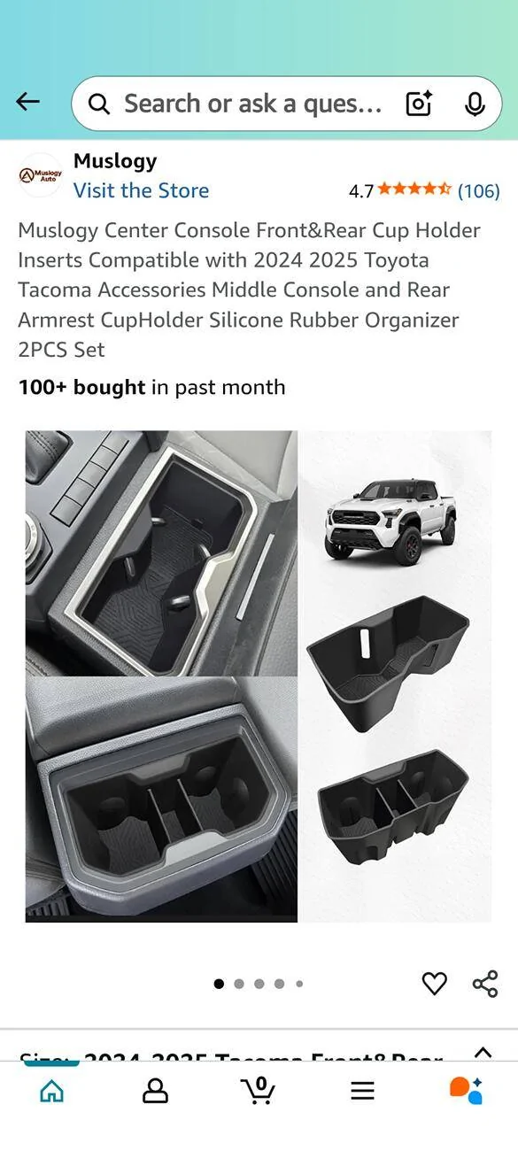 2024 Tacoma 😎Perfect Fit - Silicone cup holder inserts from Muslogy Screenshot_20250702-202932