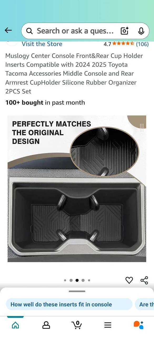 2024 Tacoma 😎Perfect Fit - Silicone cup holder inserts from Muslogy Screenshot_20250702-202310