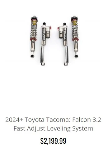 2024 Tacoma Best value mid budget shocks Falcon