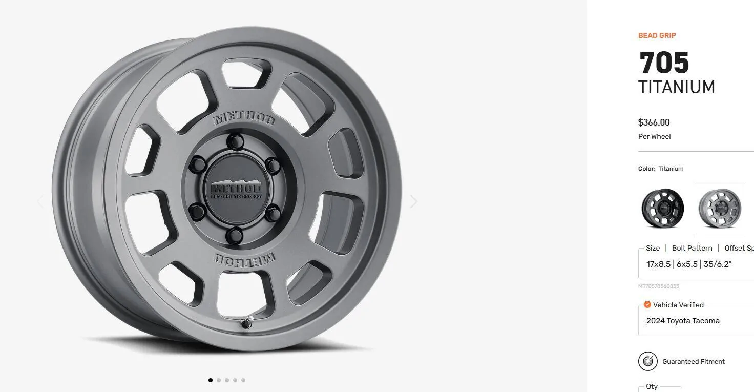 2024 Tacoma Wheel Pic Request - Titanium Method MR703 on Underground? 1752113054678-lv