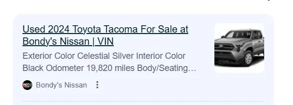 2024 Tacoma 2024 Tacoma With 198,385 Miles For Sale Screenshot 2025-07-12 163059